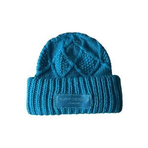 KURT GEIGERLondon Metallic Cable Knit Beanie In Light Blue